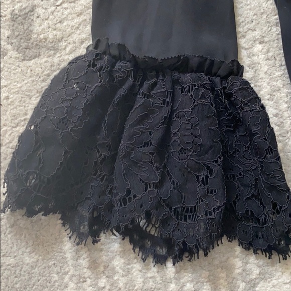 White House Black Market Black Lace Off the Shoulder Blouse - Picture 2 of 3